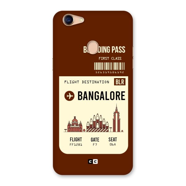 Bangalore Boarding Pass Back Case for Oppo F5 Youth